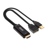 Club3d hdmi 2.0 to displayport 1.2 4k60hz hdr m/f activo negro
