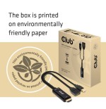 Club3d hdmi 2.0 to displayport 1.2 4k60hz hdr m/f activo negro