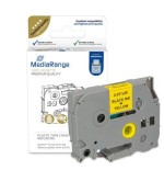 Mediarange mrbtz621 cinta para impresora de etiquetas negro sobre amarillo tz/tze