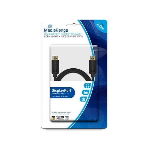 Mediarange mrcs159 cable displayport 2 m negro