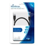 Cable de carga y datos mediarange usb 3.0 a usb tipo-c 1.2m sc