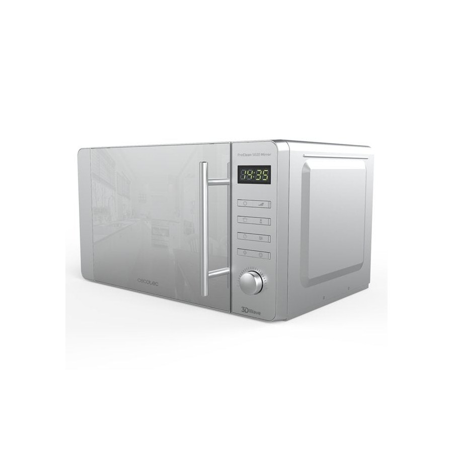 Microondas cecotec proclean 5020 mirror  700w  capacidad 20l