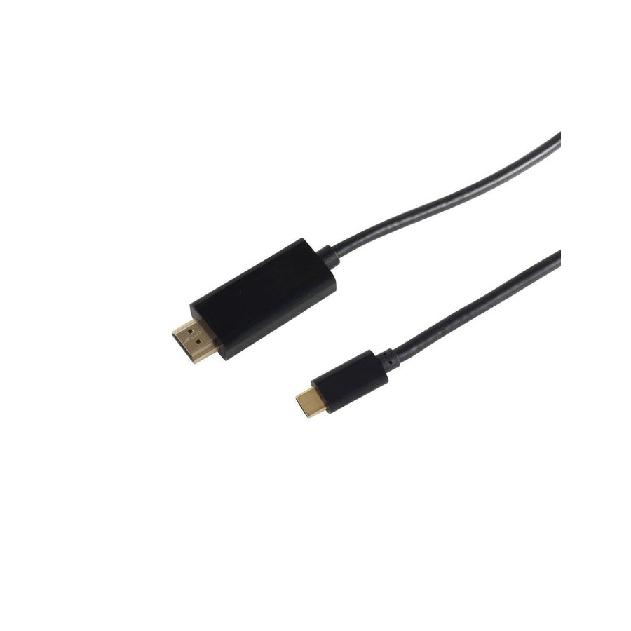 S-conn 10-56025 adaptador de cable de vídeo 1 m hdmi tipo a (estándar) usb tipo c negro