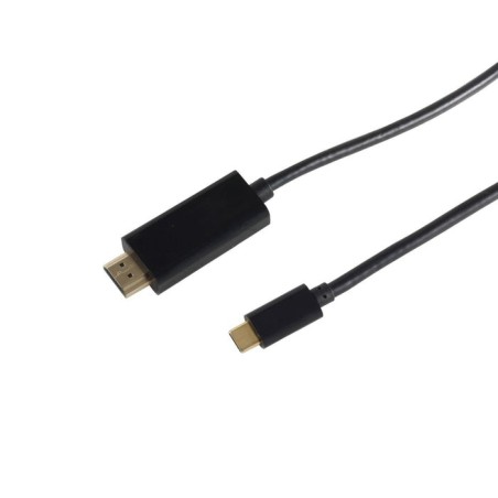 S-conn 10-56025 adaptador de cable de vídeo 1 m hdmi tipo a (estándar) usb tipo c negro