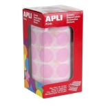 Apli gomets redondos 20mm rollo rosa