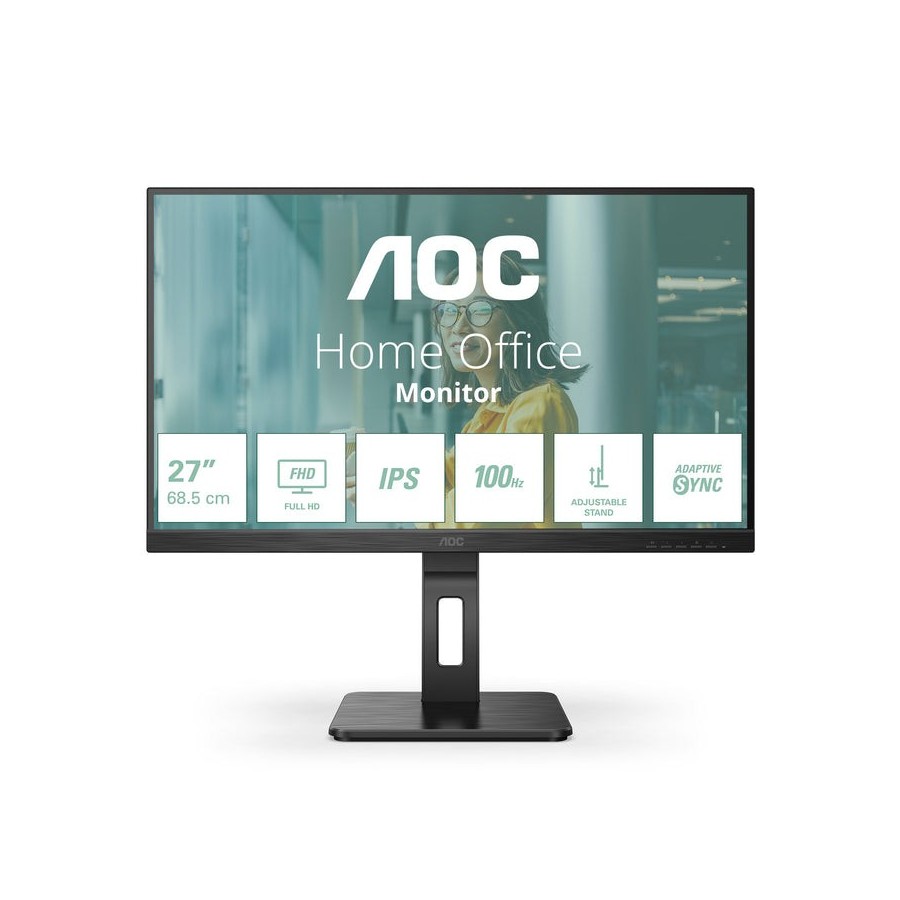Monitor aoc 27" 27p2q usb vga dvi hdmi 1920 x 1080 pixeles full hd negro