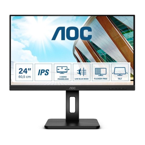 Monitor profesional aoc q24p2q 23.8" qhd multimedia negro