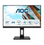Monitor profesional aoc q24p2q 23.8" qhd multimedia negro