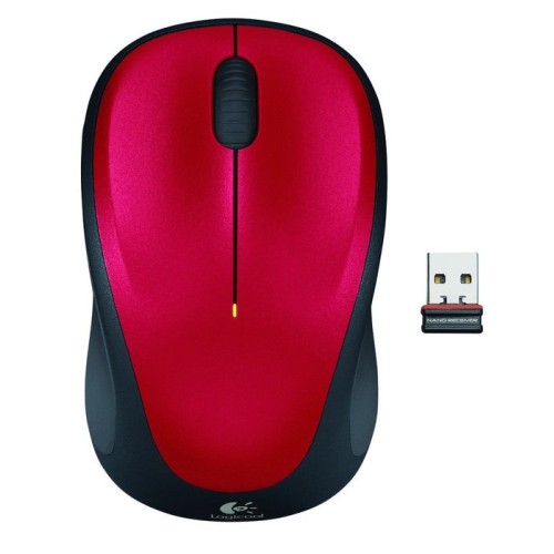 Logitech raton m235 inalambrico rojo 910-002496
