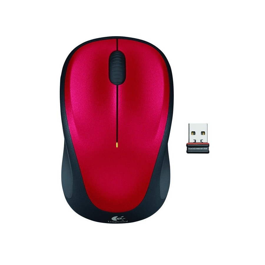 Logitech raton m235 inalambrico rojo 910-002496