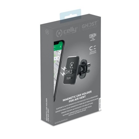 Soporte magnetico celly super plus para ventilador, negro