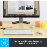 Teclado español + ratón logitech mk470 inalámbrico blanco