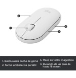 Teclado español + ratón logitech mk470 inalámbrico blanco