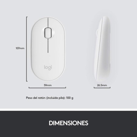 Teclado español + ratón logitech mk470 inalámbrico blanco