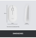 Teclado español + ratón logitech mk470 inalámbrico blanco