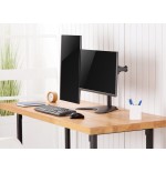 Soporte pantalla sobremesa 13-32 doble brazo soporta 2 monitores vesa standard hasta 8kg