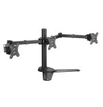 Soporte pantalla sobremesa 13-27 doble brazo soporta 3 monitores vesa standard hasta 8kg