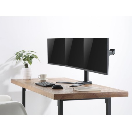 Soporte pantalla sobremesa 13-27 doble brazo soporta 3 monitores vesa standard hasta 8kg