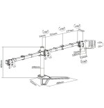 Soporte pantalla sobremesa 13-27 doble brazo soporta 3 monitores vesa standard hasta 8kg