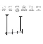 Soporte pantalla profesional de techo equip 2 pantallas  45-55 inclinable max. 50kgs por pantalla