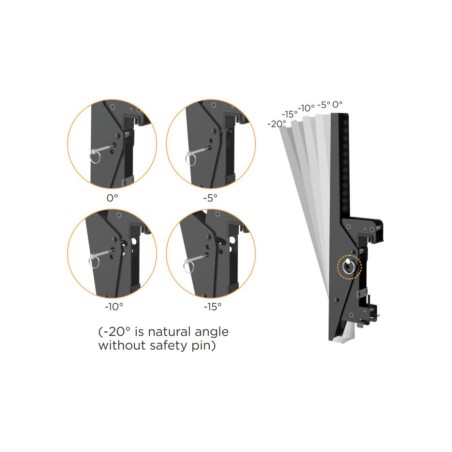 Soporte pantalla profesional de techo equip 2 pantallas  45-55 inclinable max. 50kgs por pantalla