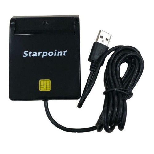 Lector de tarjetas externo cherry chip stp_scrzw-1 usb negro.