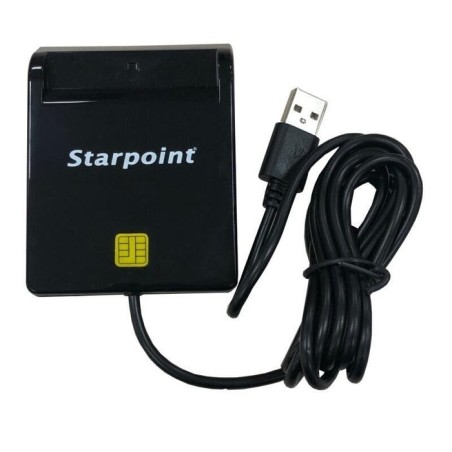 Lector de tarjetas externo cherry chip stp_scrzw-1 usb negro.