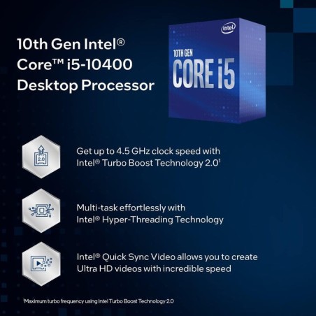 Procesador intel core i5-10400 2.90 ghz lga1200 bx8070110400