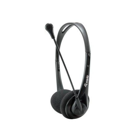 Auricular equip life microfono jack 3.5mm ( incluye adaptador 1 a 2 jacks ) negro
