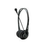 Auricular equip life microfono jack 3.5mm ( incluye adaptador 1 a 2 jacks ) negro