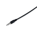 Auricular equip life microfono jack 3.5mm ( incluye adaptador 1 a 2 jacks ) negro