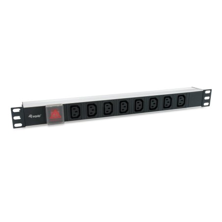 Regleta alimentacion aluminio rack 19 1u 8 tomas tipo c13 iec320 con interruptor cable 1.8m