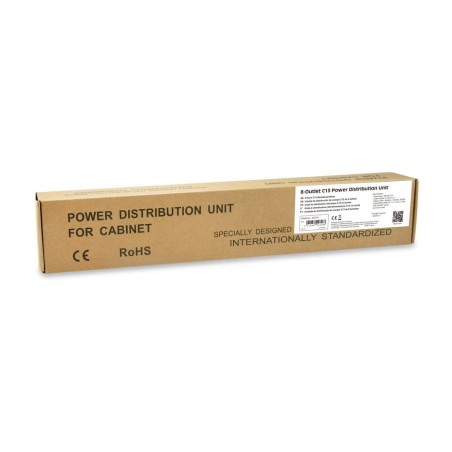 Regleta alimentacion aluminio rack 19 1u 8 tomas tipo c13 iec320 con interruptor cable 1.8m