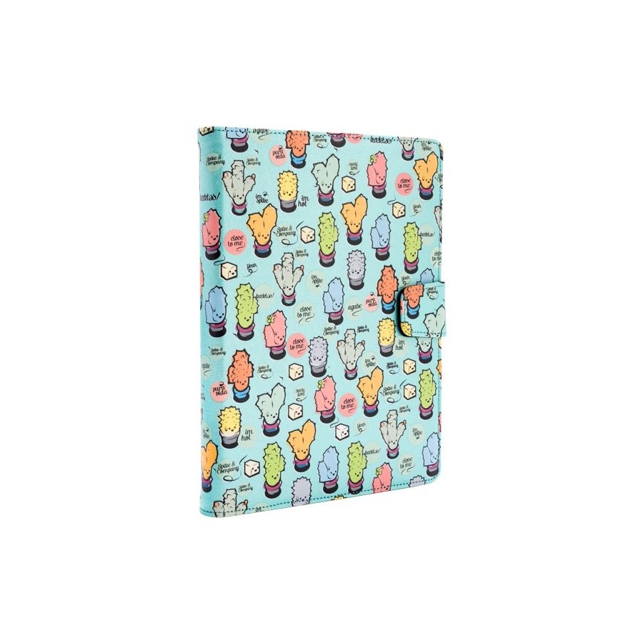 Funda universal rotatory 360 silver ht para tablet 9-10.1" cactoos green metal