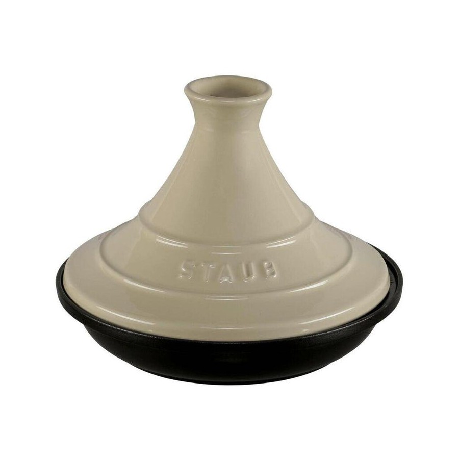 Staub tajine 20cm round, cream cast iron, tagine specialities