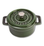 Staub mini cocotte 10cm redondo verde albahaca, hierro fundido