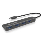 Icy box ib-ac6405-c hub de interfaz usb 3.2 gen 1 (3.1 gen 1) type-c 5000 mbit/s antracita