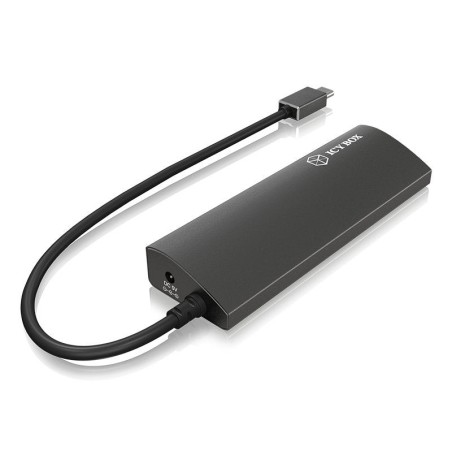 Icy box ib-ac6405-c hub de interfaz usb 3.2 gen 1 (3.1 gen 1) type-c 5000 mbit/s antracita