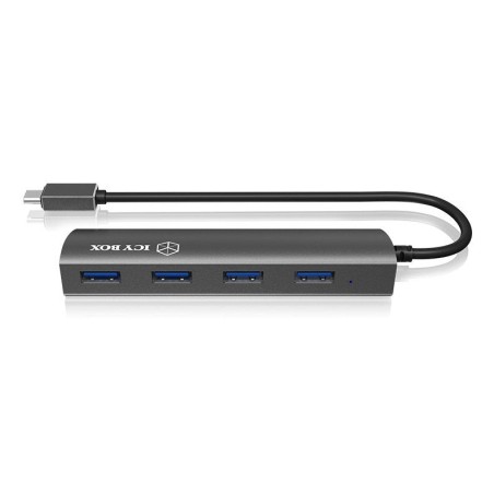 Icy box ib-ac6405-c hub de interfaz usb 3.2 gen 1 (3.1 gen 1) type-c 5000 mbit/s antracita