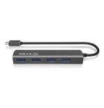 Icy box ib-ac6405-c hub de interfaz usb 3.2 gen 1 (3.1 gen 1) type-c 5000 mbit/s antracita