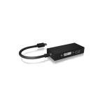 Icy box ib-ac1032 mini displayport dvi-d + vga (d-sub) + hdmi negro