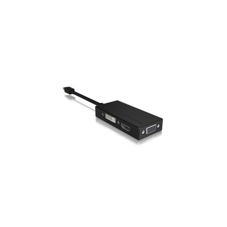 Icy box ib-ac1032 mini displayport dvi-d + vga (d-sub) + hdmi negro