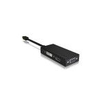 Icy box ib-ac1032 mini displayport dvi-d + vga (d-sub) + hdmi negro