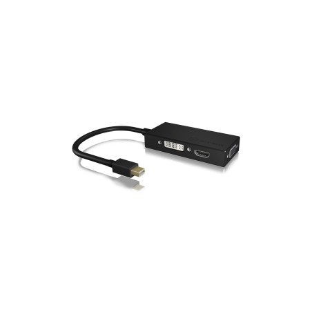 Icy box ib-ac1032 mini displayport dvi-d + vga (d-sub) + hdmi negro