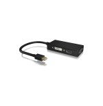 Icy box ib-ac1032 mini displayport dvi-d + vga (d-sub) + hdmi negro