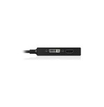 Icy box ib-ac1032 mini displayport dvi-d + vga (d-sub) + hdmi negro
