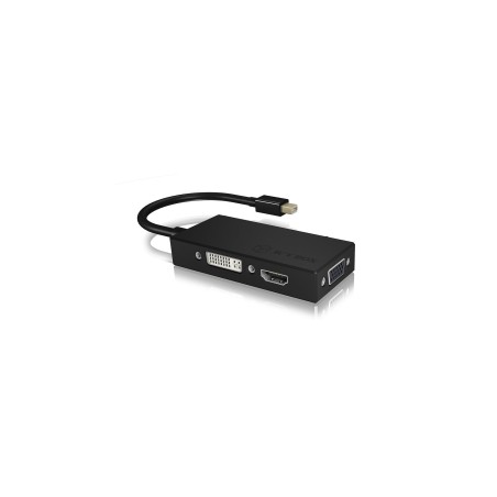 Icy box ib-ac1032 mini displayport dvi-d + vga (d-sub) + hdmi negro