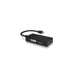 Icy box ib-ac1032 mini displayport dvi-d + vga (d-sub) + hdmi negro