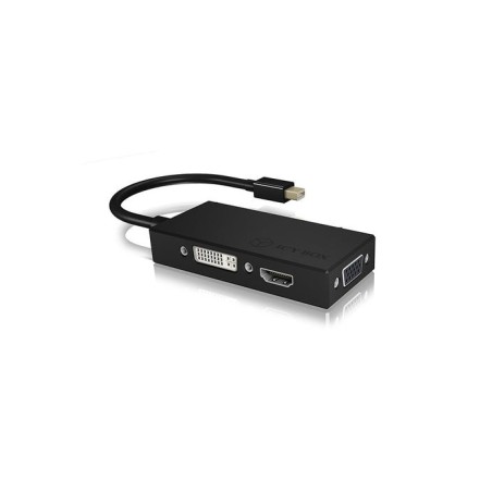 Icy box ib-ac1032 mini displayport dvi-d + vga (d-sub) + hdmi negro