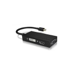 Icy box ib-ac1032 mini displayport dvi-d + vga (d-sub) + hdmi negro